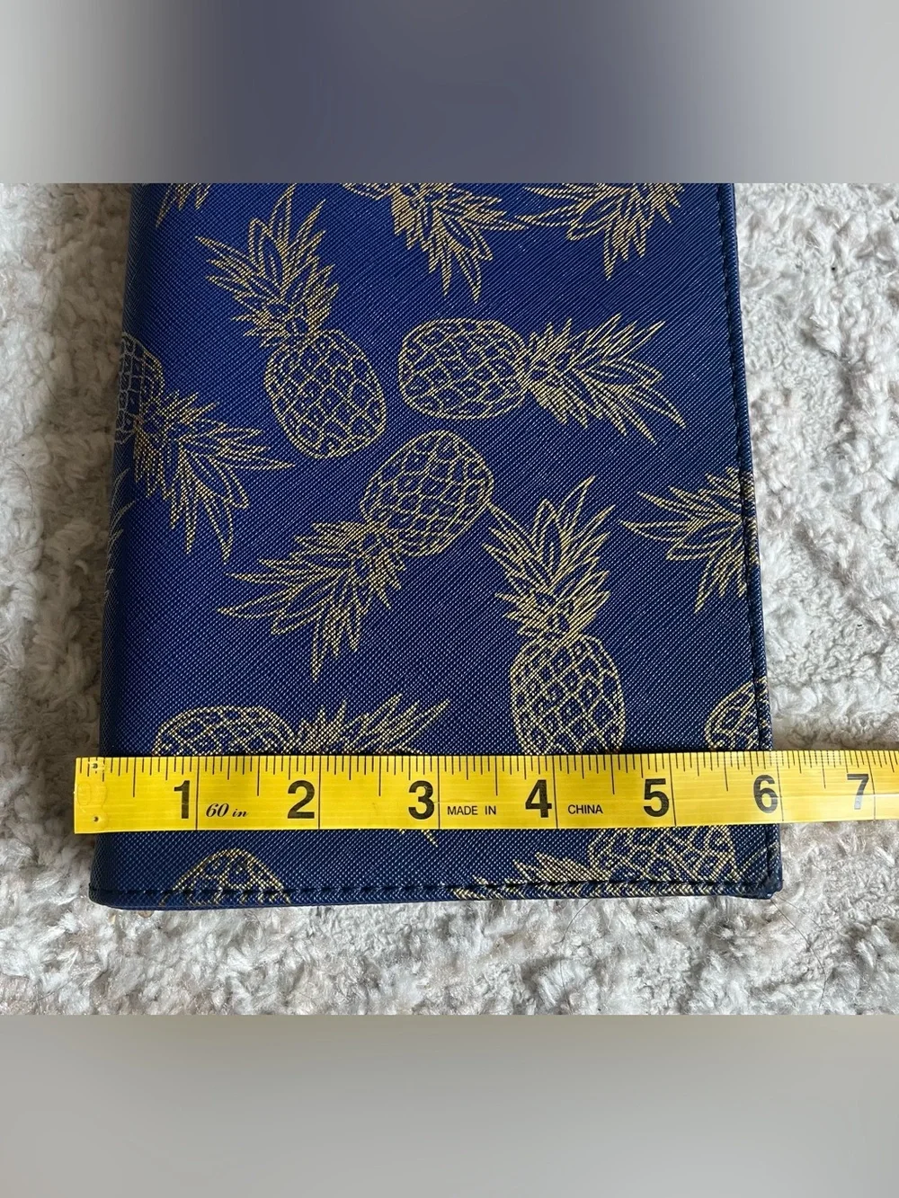 Deux Lux Navy with Gold Foil Pineapple Clutch